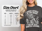 Comfort Colors 1717 size chart for heavyweight adult tee with graphic.