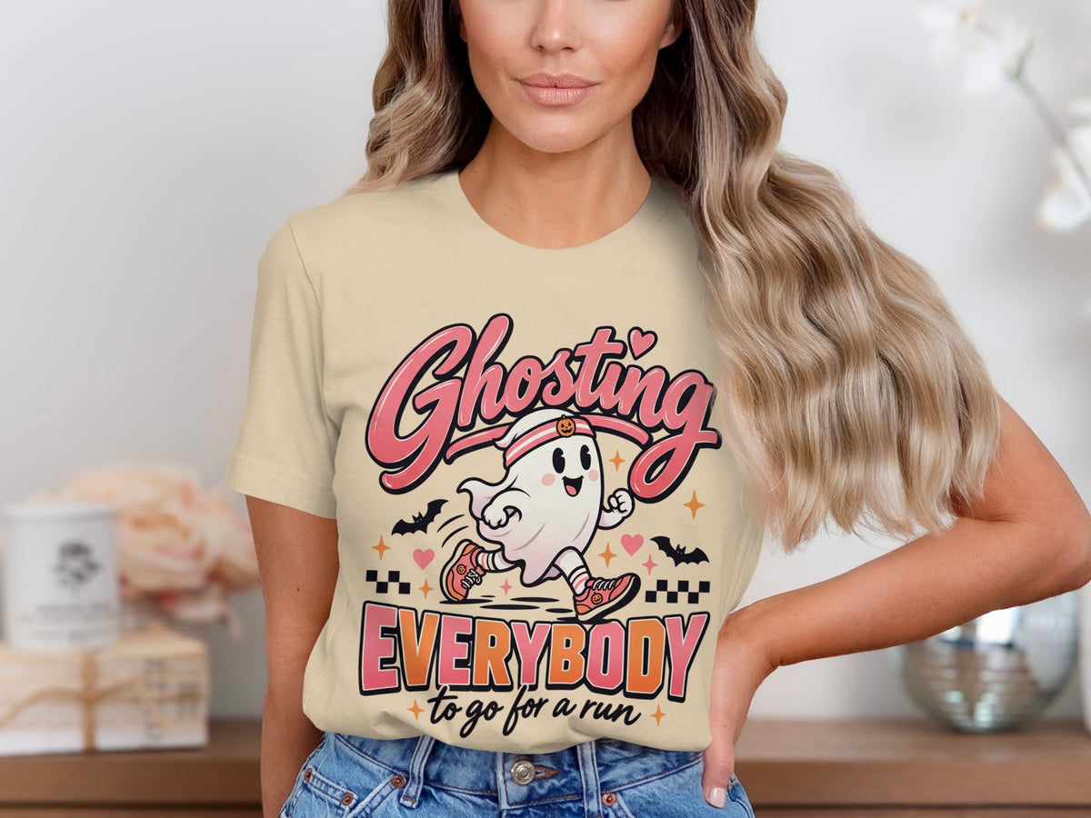 Ghosting Everybody to go for a run Halloween ghost shirt.